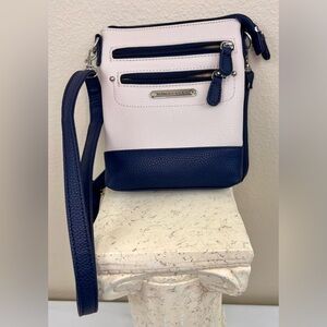 Stone Mountain Navy and White Crossbody Bag NWOT